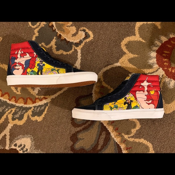 Vans Sk8-Hi Reissue- (The Beatles) Faces Dress Blue - Picture 3 of 5